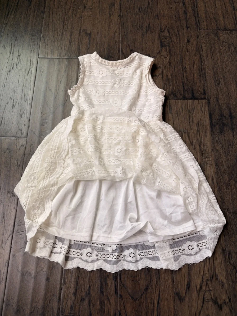 Doe a Dear Little Girls Lace Summer Dress | Size 5 | Ivory / Cream Color